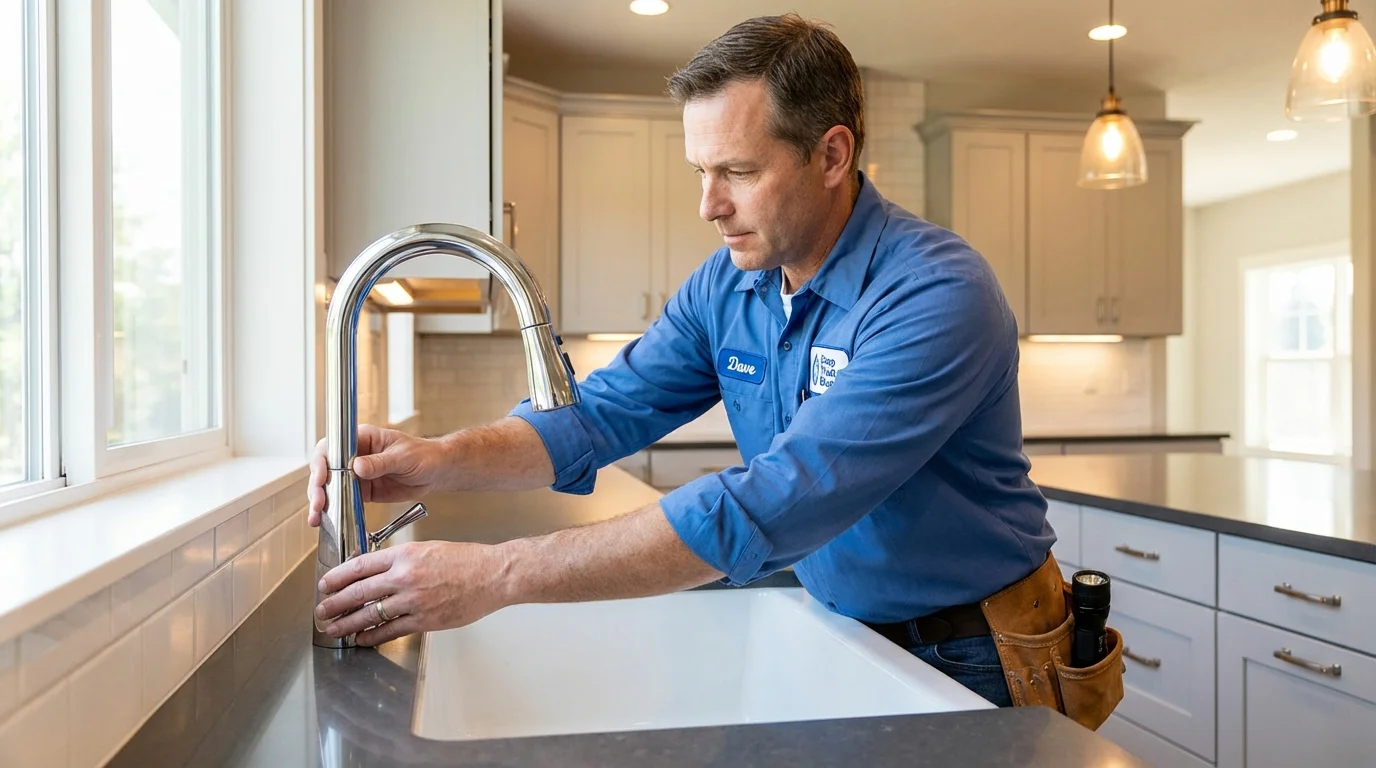 Kitchen faucet installation by Johns Plumbing LLC in Latham