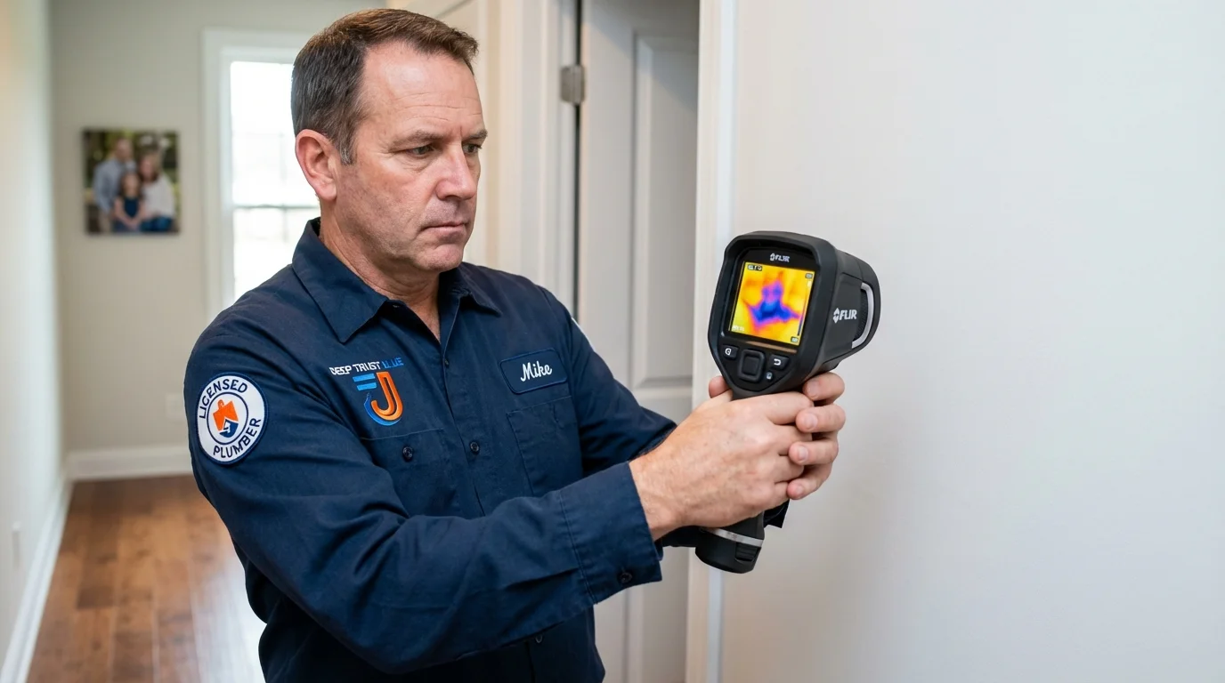 Thermal imaging leak detection by Johns Plumbing LLC in Latham